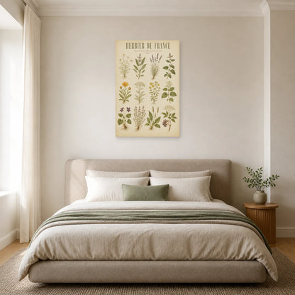 Affiche Herbier de France – Plantes Médicinales dans une chambre - Art Virtuoso