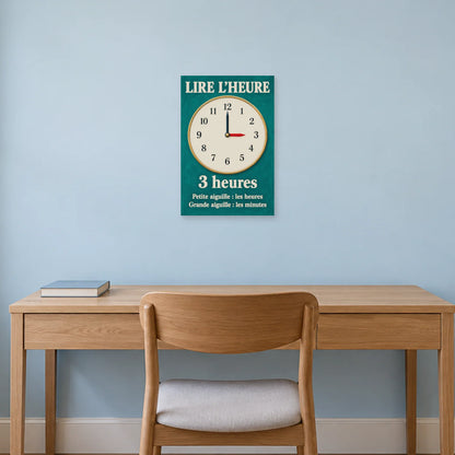 Affiche L'heure - Trois heures pile dans un bureau - Art Virtuoso