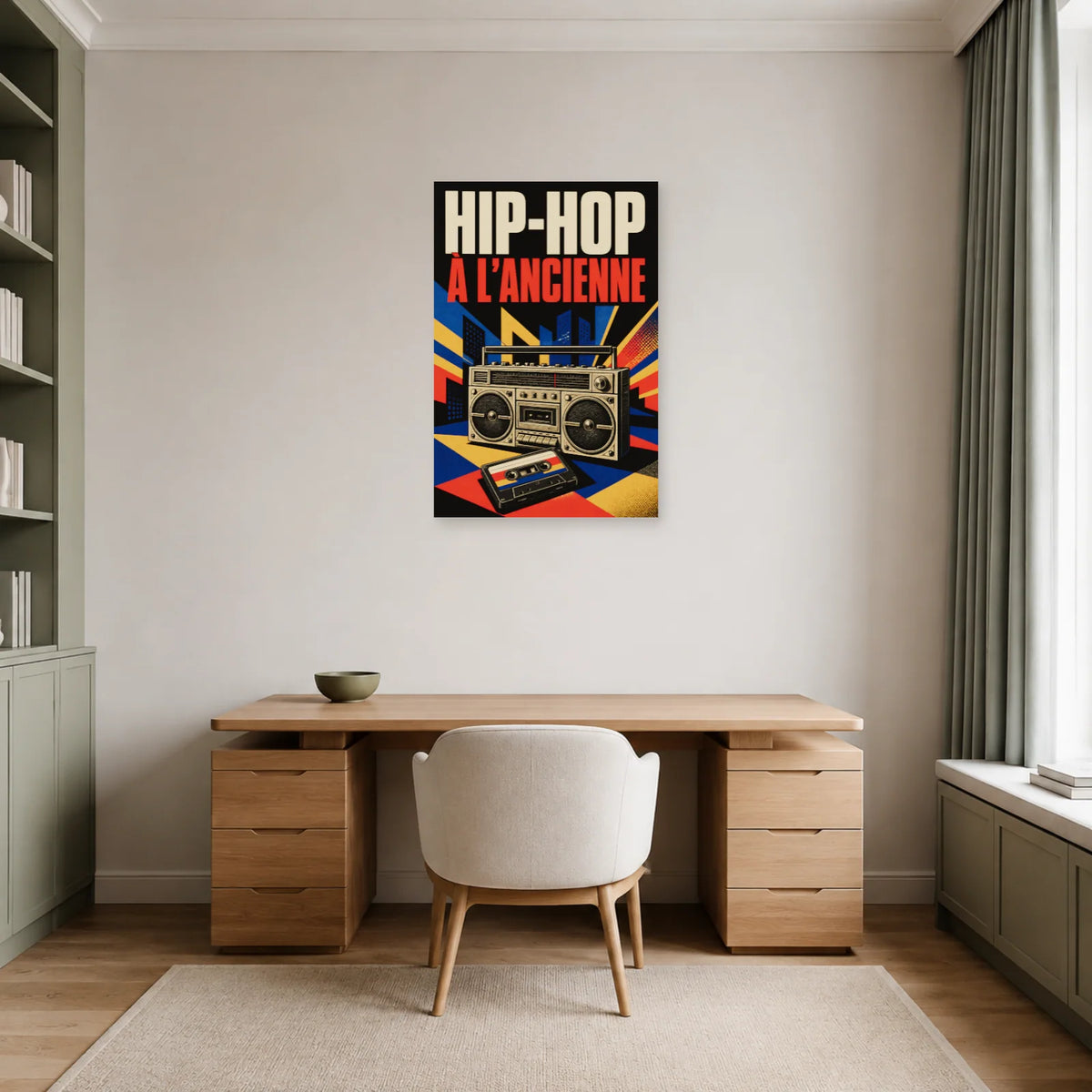 Affiche Hip-hop - A l ancienne dans un bureau - Art Virtuoso