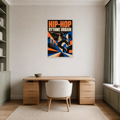 Affiche Hip-hop - Rythme urbain dans un bureau - Art Virtuoso