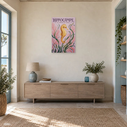 Affiche Hippocampe - Le jardin de corail dans une entrée ou un couloir - Art Virtuoso