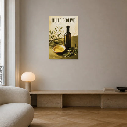 Affiche Huile d’Olive – L’Or de la Cuisine dans un salon - Art Virtuoso