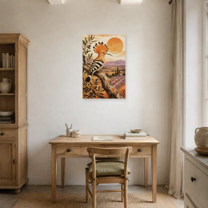 Affiche Huppe fasciée - Lumière de Provence dans un bureau - Art Virtuoso