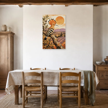 Affiche Huppe fasciée - Lumière de Provence dans une salle à manger - Art Virtuoso