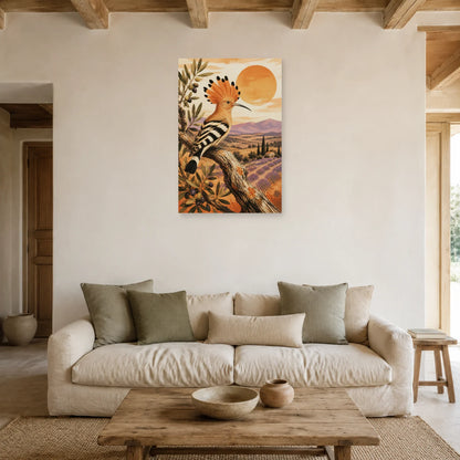 Affiche Huppe fasciée - Lumière de Provence dans un salon - Art Virtuoso