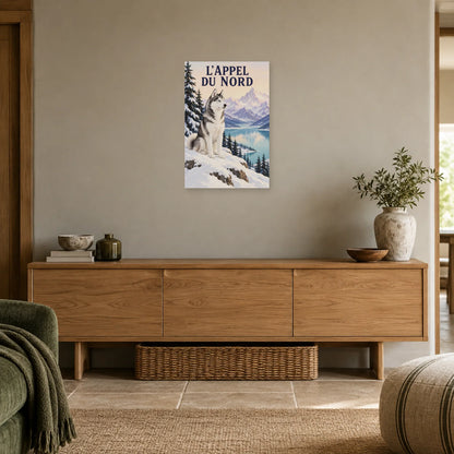 Affiche Husky - L'appel du Nord dans une entrée ou un couloir - Art Virtuoso