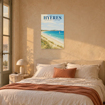 Affiche Hyères - Le vent de l'Almanarre dans une chambre - Art Virtuoso