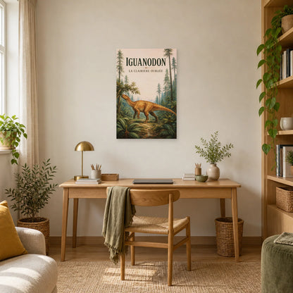 Affiche Iguanodon - La clairière oubliée dans un bureau - Art Virtuoso