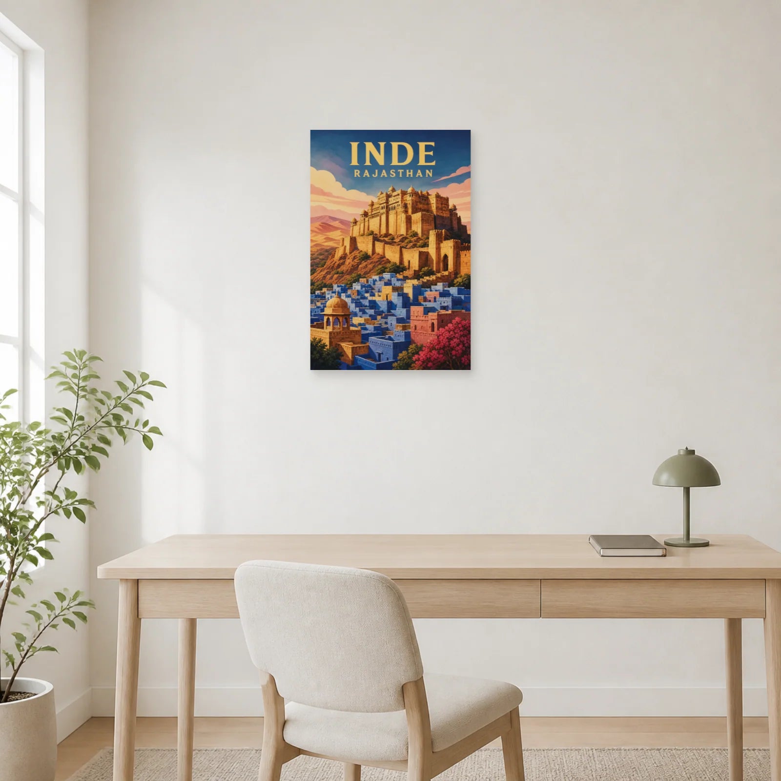 Affiche Inde – Rajasthan dans un bureau - Art Virtuoso