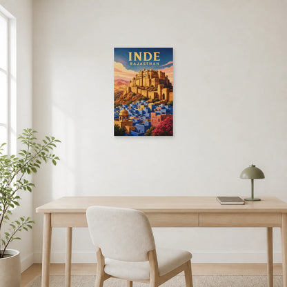 Affiche Inde – Rajasthan dans un bureau - Art Virtuoso