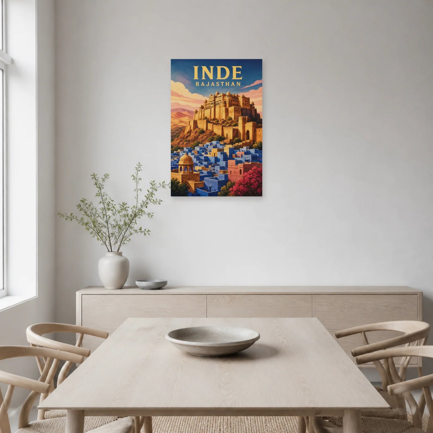 Affiche Inde – Rajasthan dans une salle à manger - Art Virtuoso