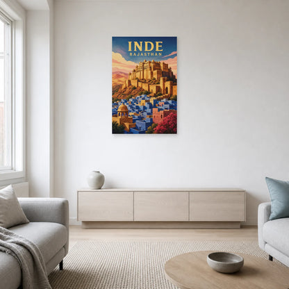 Affiche Inde – Rajasthan dans un salon - Art Virtuoso