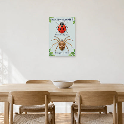 Affiche Insecte et araignée - Compter les pattes dans une salle à manger - Art Virtuoso