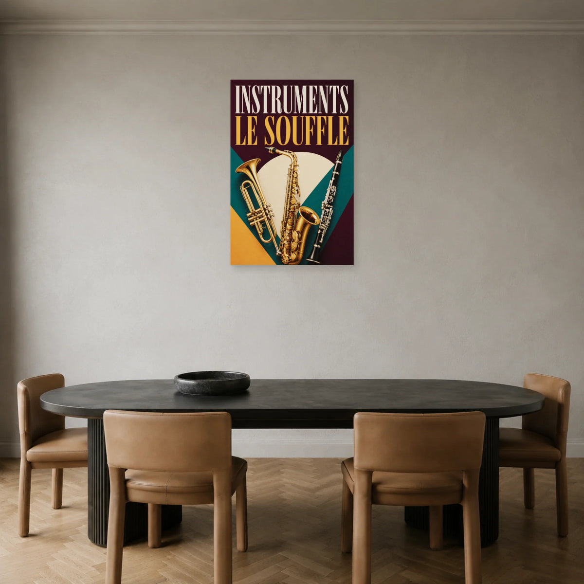 Affiche Instruments - Le souffle dans une salle à manger - Art Virtuoso