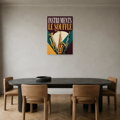 Affiche Instruments - Le souffle dans une salle à manger - Art Virtuoso