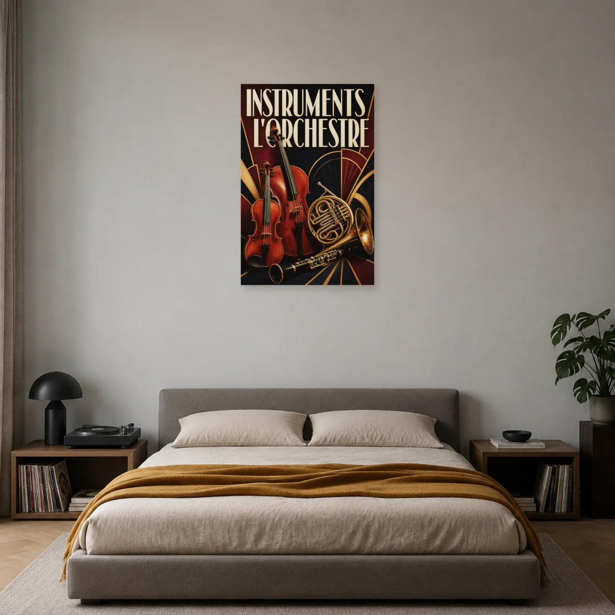 Affiche Instruments - L orchestre dans une chambre - Art Virtuoso