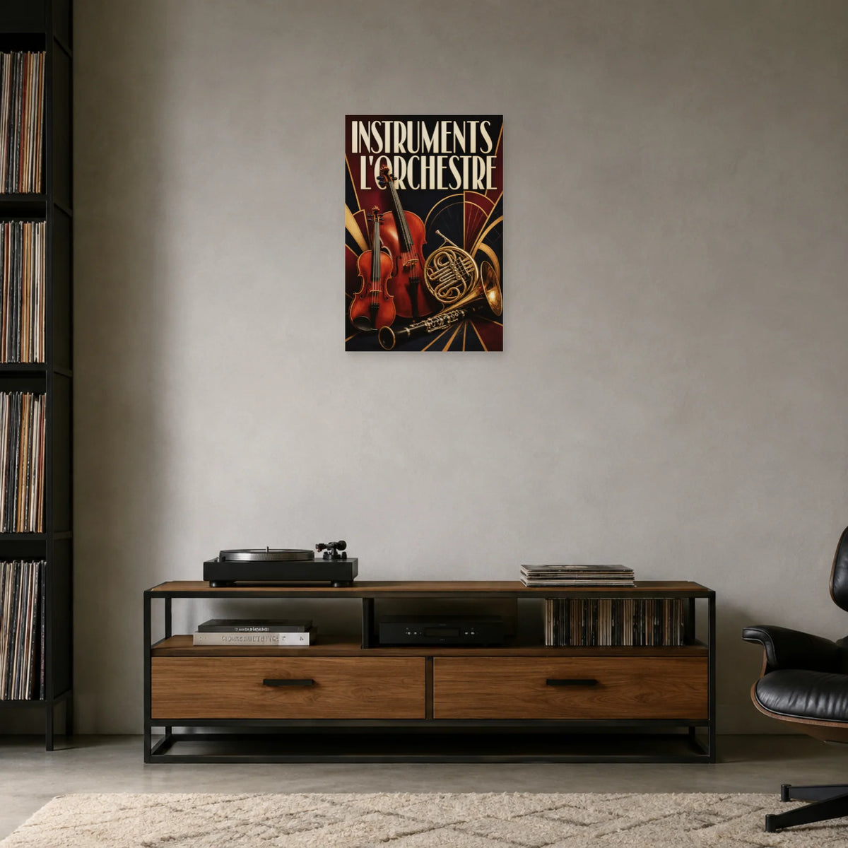 Affiche Instruments - L orchestre dans une entrée ou un couloir - Art Virtuoso