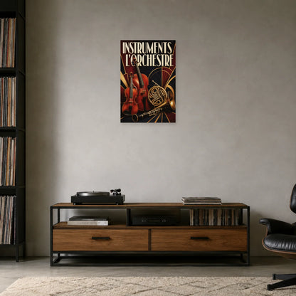 Affiche Instruments - L orchestre dans une entrée ou un couloir - Art Virtuoso
