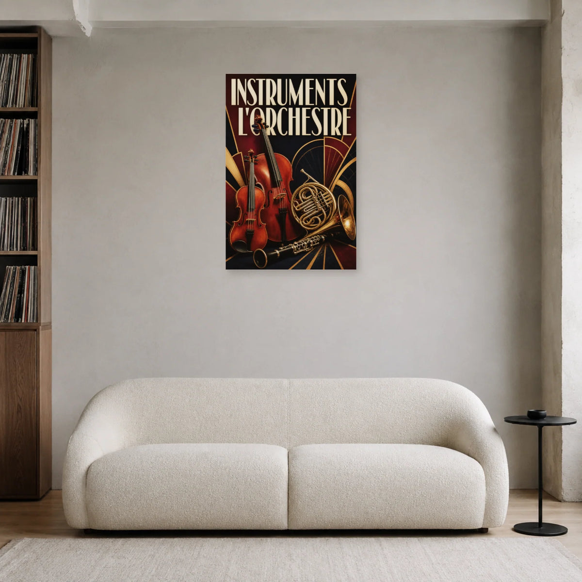 Affiche Instruments - L orchestre dans un salon - Art Virtuoso