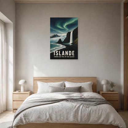 Affiche Islande – Terre de Feu et de Glace dans une chambre - Art Virtuoso
