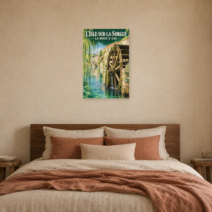 Affiche L'Isle-sur-la-Sorgue Roue à eau dans une chambre - Art Virtuoso