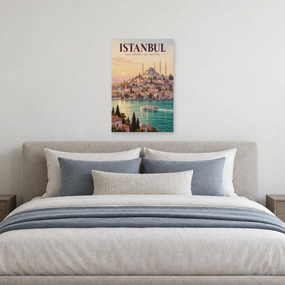 Affiche Istanbul dômes à l’horizon dans une chambre - Art Virtuoso