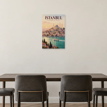 Affiche Istanbul dômes à l’horizon dans une salle à manger - Art Virtuoso