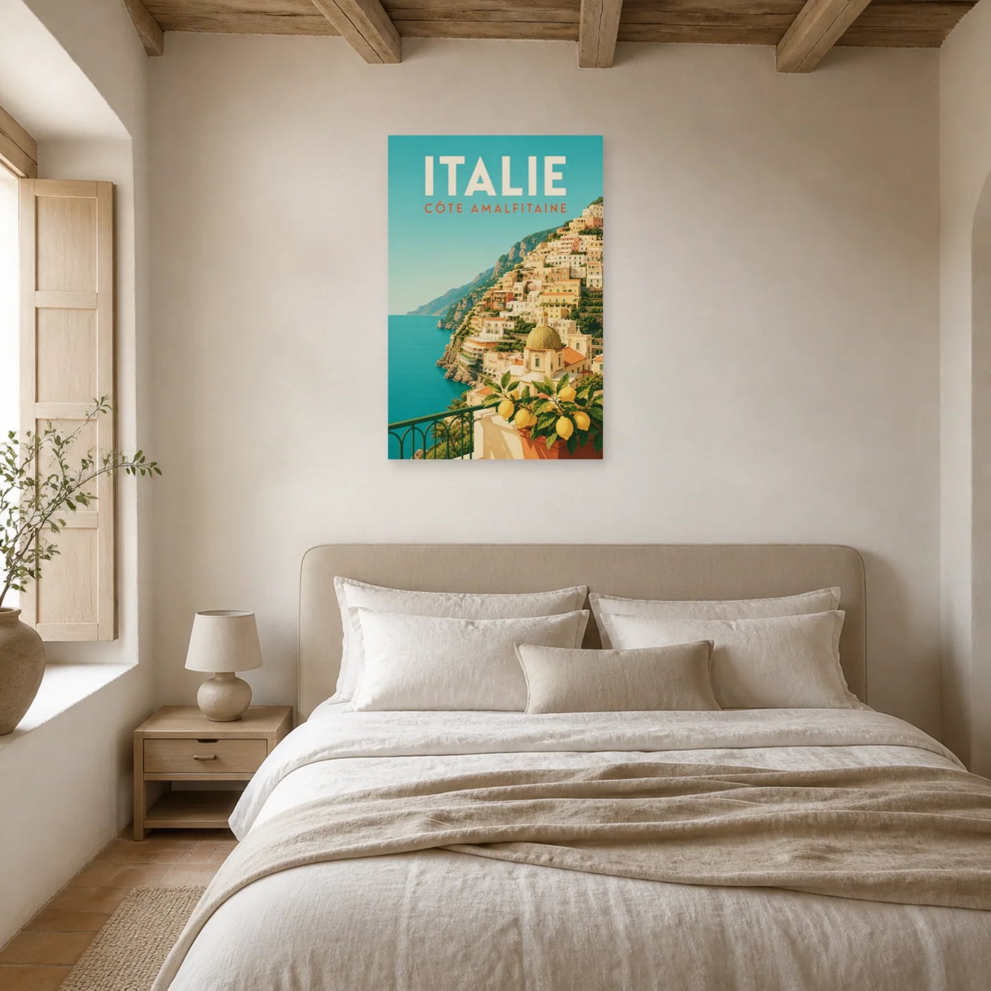 Affiche Italie – Côte Amalfitaine dans une chambre - Art Virtuoso