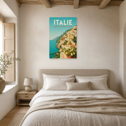 Affiche Italie – Côte Amalfitaine dans une chambre - Art Virtuoso