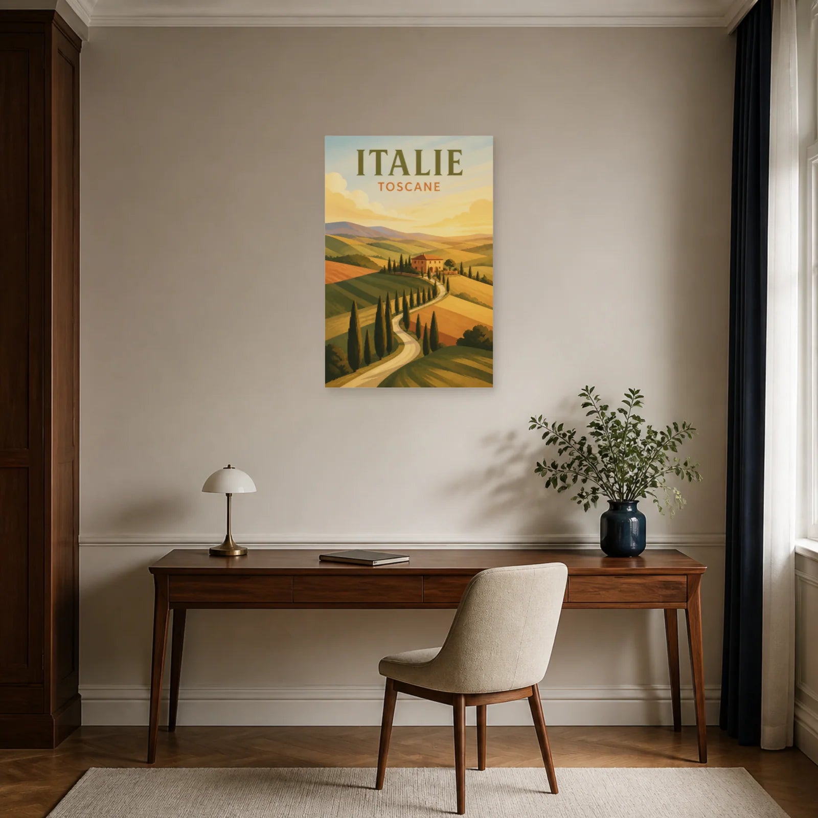 Affiche Italie – Toscane dans un bureau - Art Virtuoso