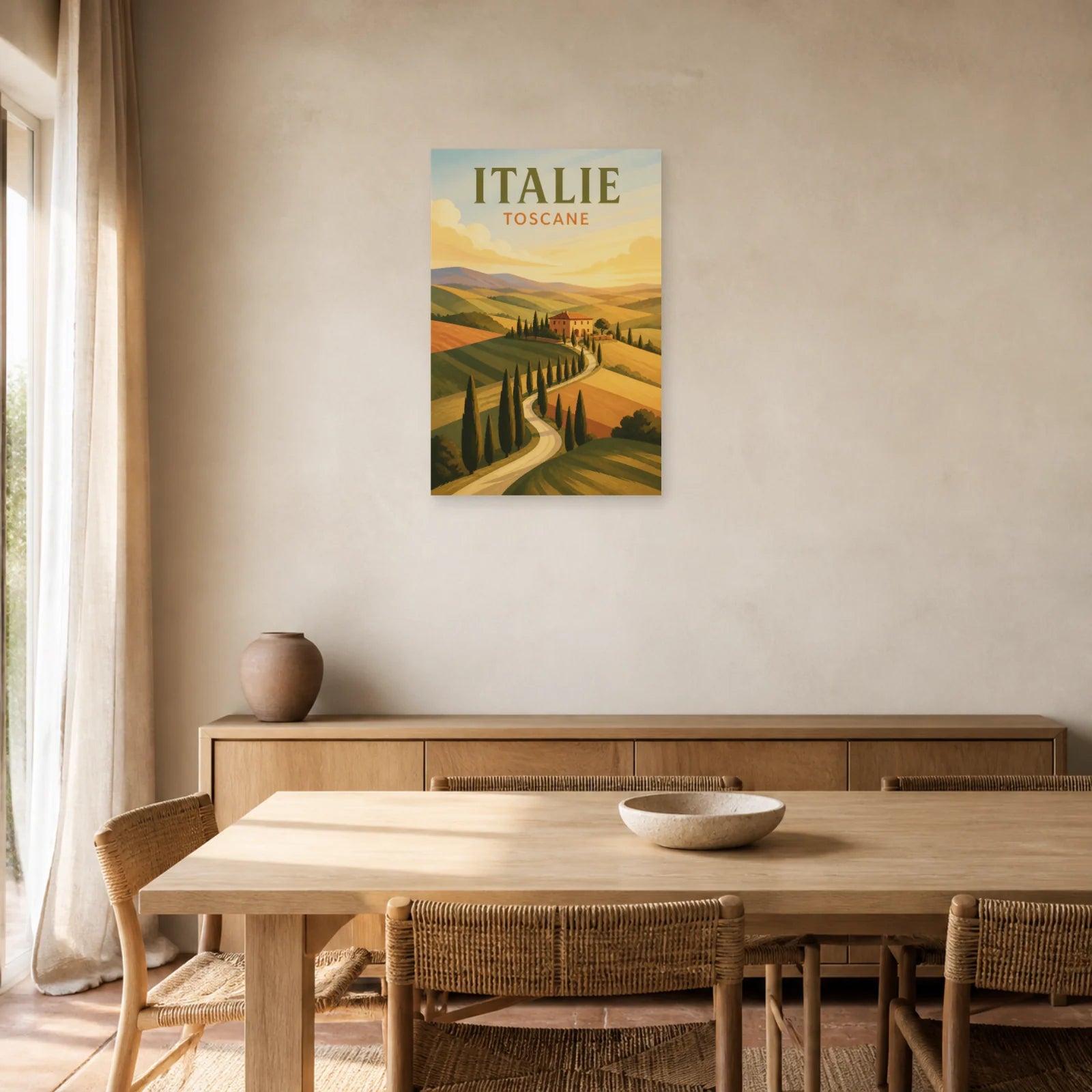 Affiche Italie – Toscane dans une salle à manger - Art Virtuoso