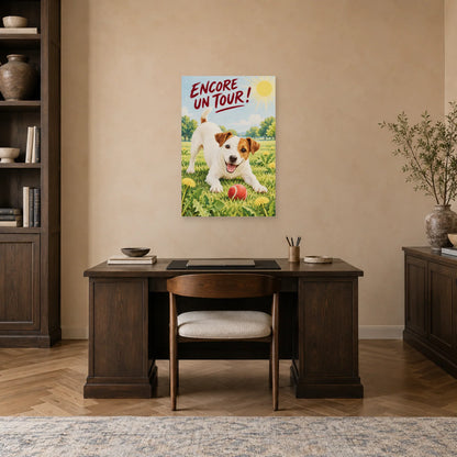 Affiche Jack russell - Encore un tour dans un bureau - Art Virtuoso
