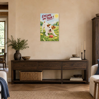 Affiche Jack russell - Encore un tour dans une entrée ou un couloir - Art Virtuoso