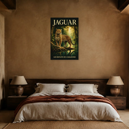 Affiche Jaguar, les reflets de l’Amazonie dans une chambre - Art Virtuoso