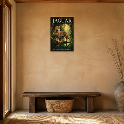 Affiche Jaguar, les reflets de l’Amazonie dans une entrée ou un couloir - Art Virtuoso
