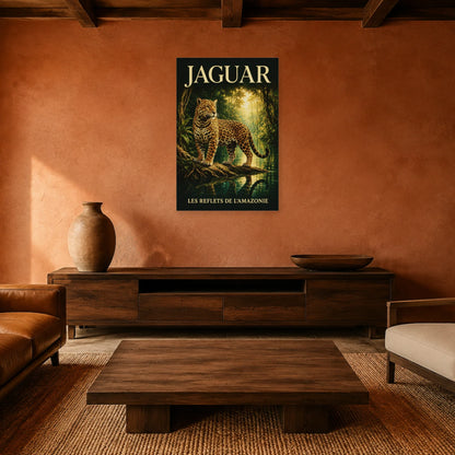Affiche Jaguar, les reflets de l’Amazonie dans un salon - Art Virtuoso