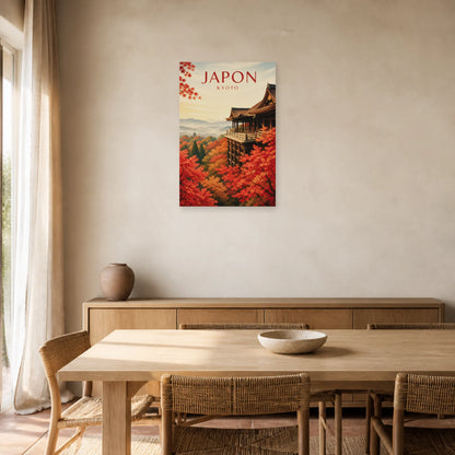 Affiche Japon – Kyoto dans une salle à manger - Art Virtuoso