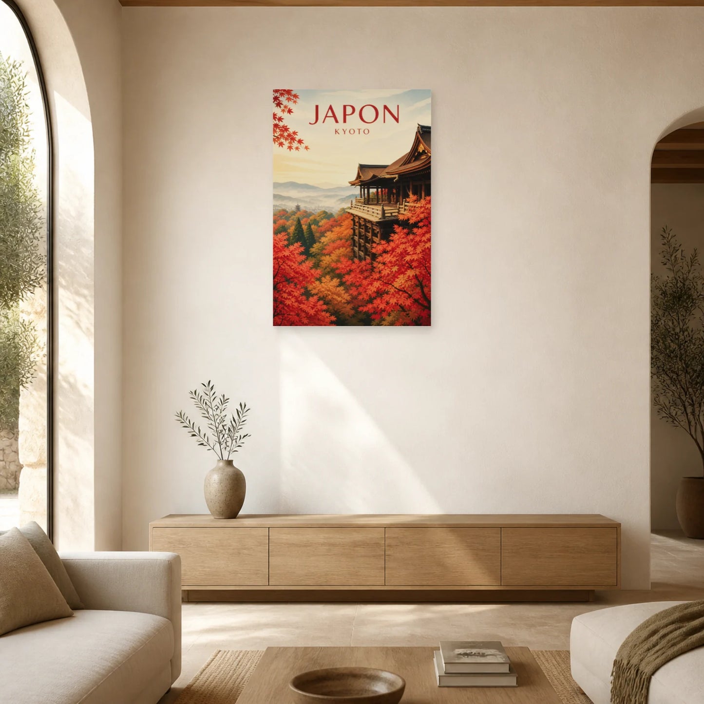 Affiche Japon – Kyoto dans un salon - Art Virtuoso