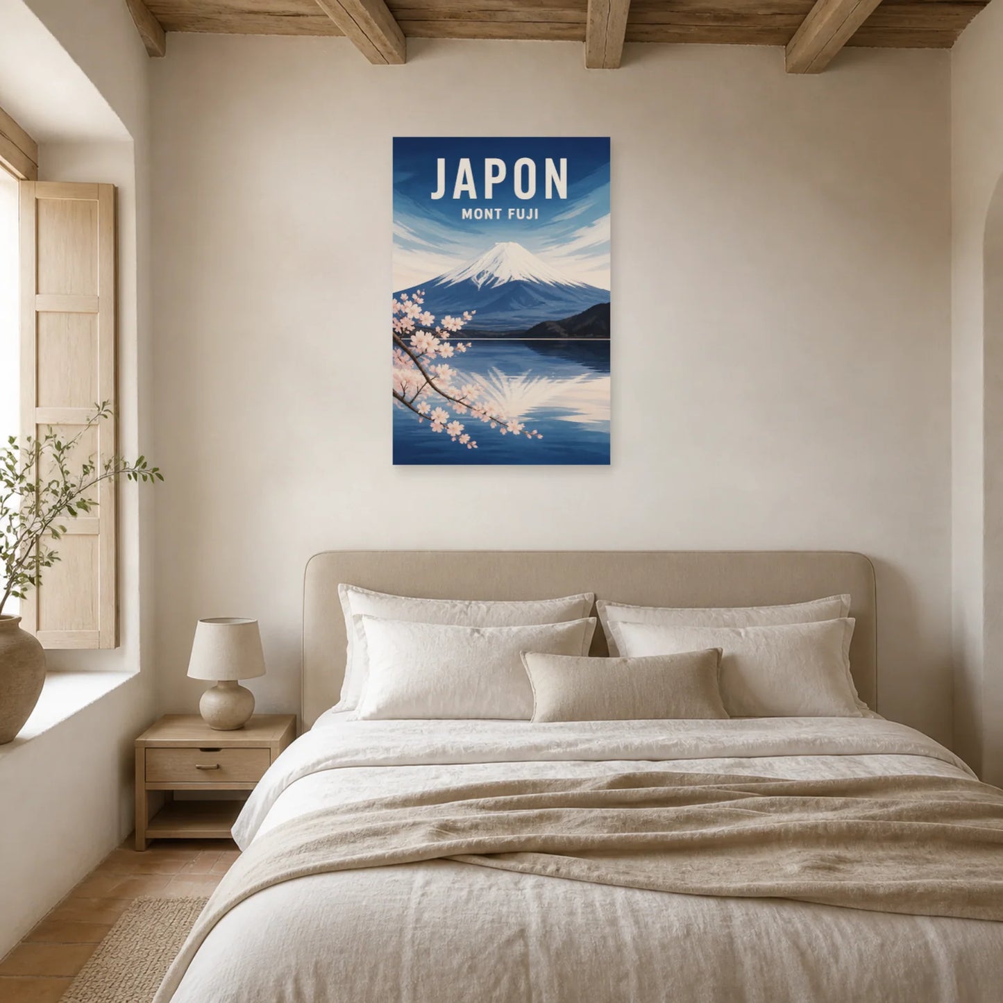 Affiche Japon – Mont Fuji dans une chambre - Art Virtuoso