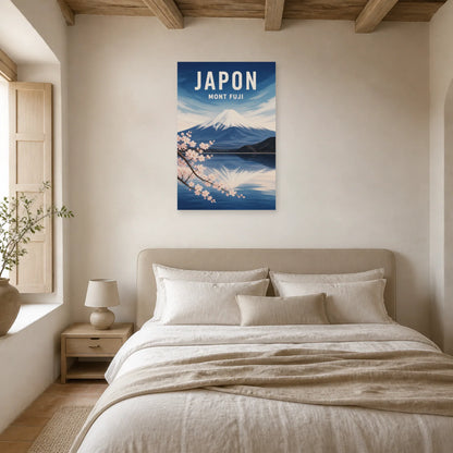 Affiche Japon – Mont Fuji dans une chambre - Art Virtuoso