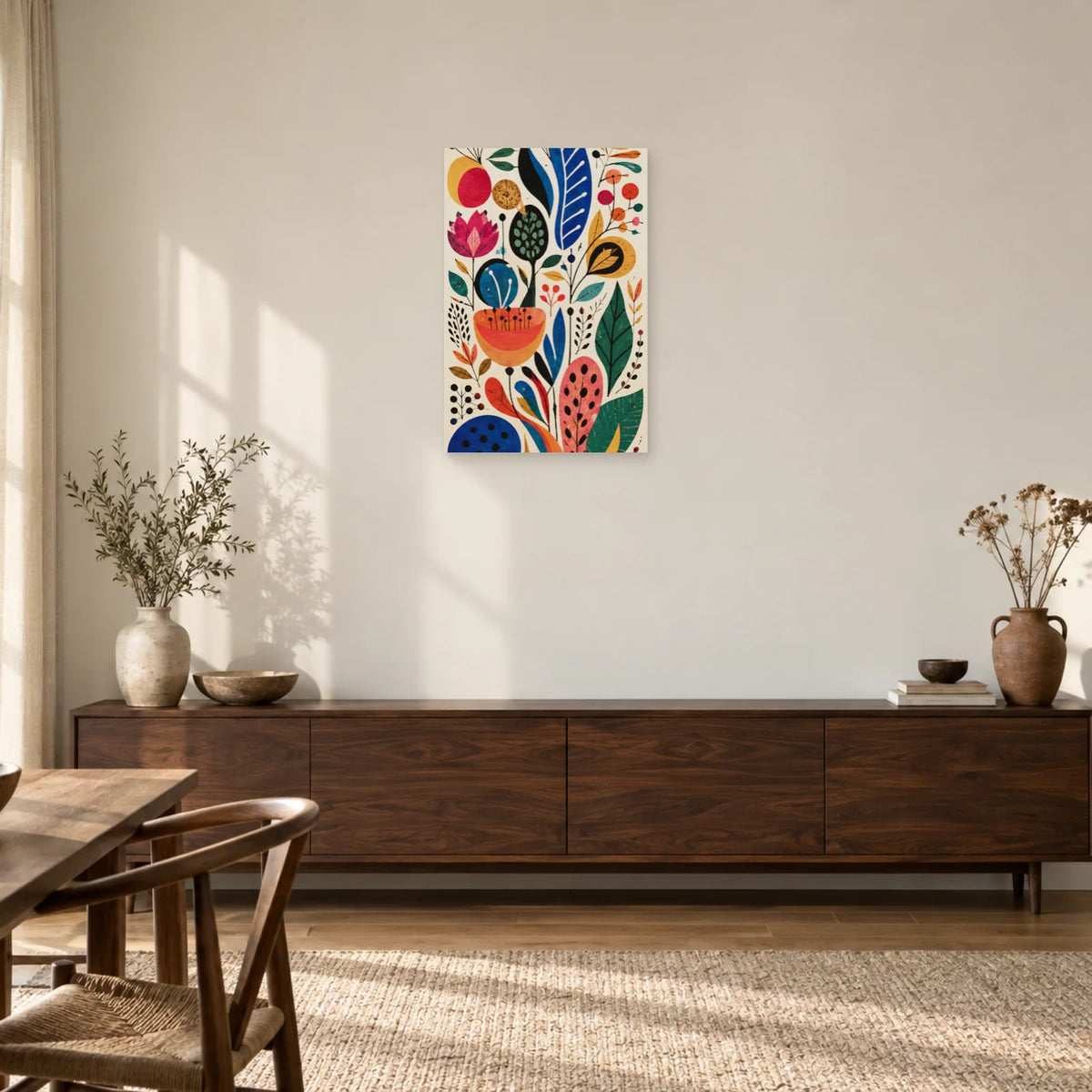Affiche Jardin abstrait bohème dans une entrée ou un couloir - Art Virtuoso