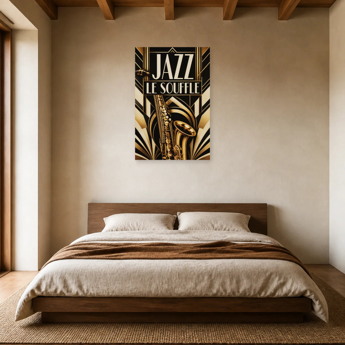 Affiche Jazz Art déco – Le souffle dans une chambre - Art Virtuoso