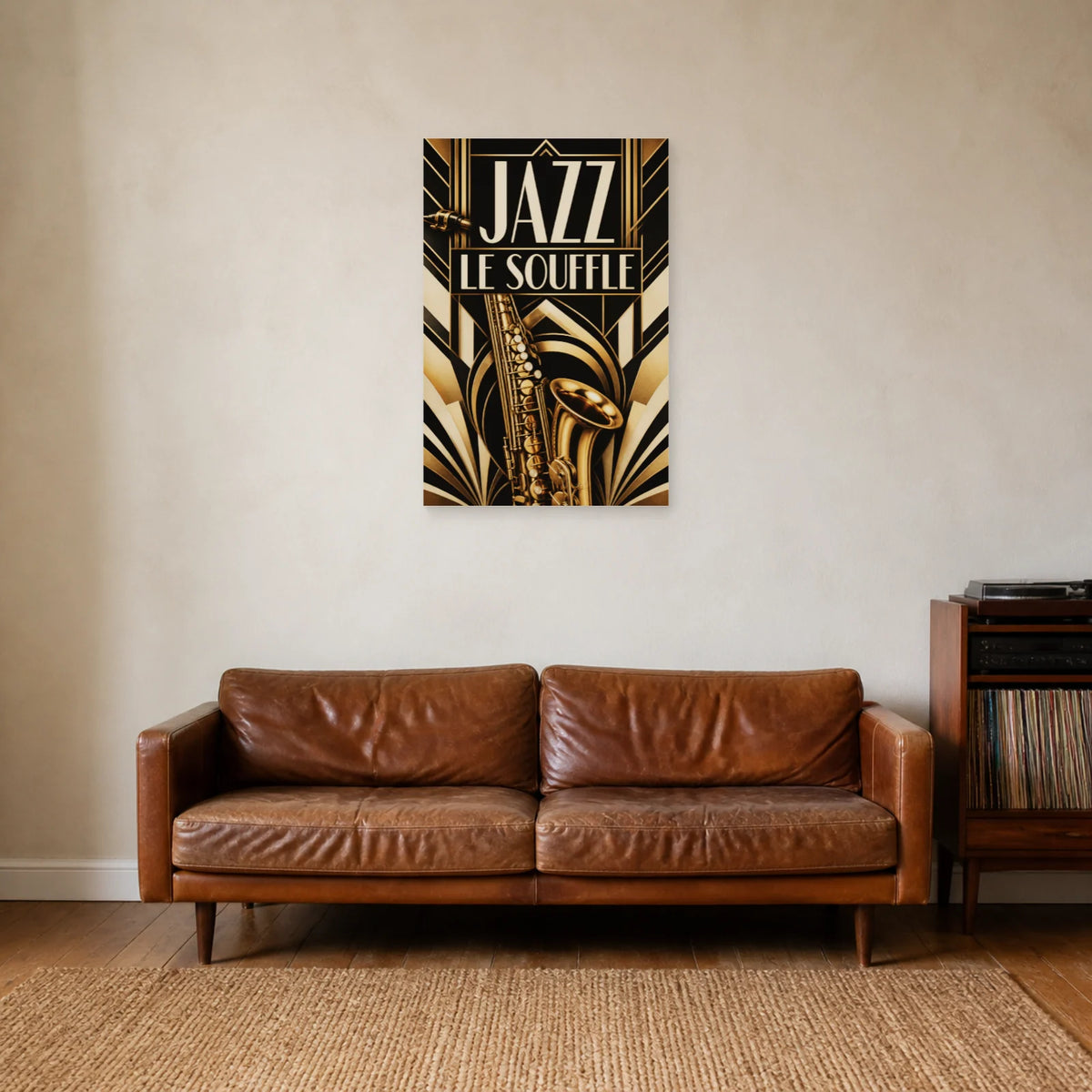 Affiche Jazz Art déco – Le souffle dans un salon - Art Virtuoso
