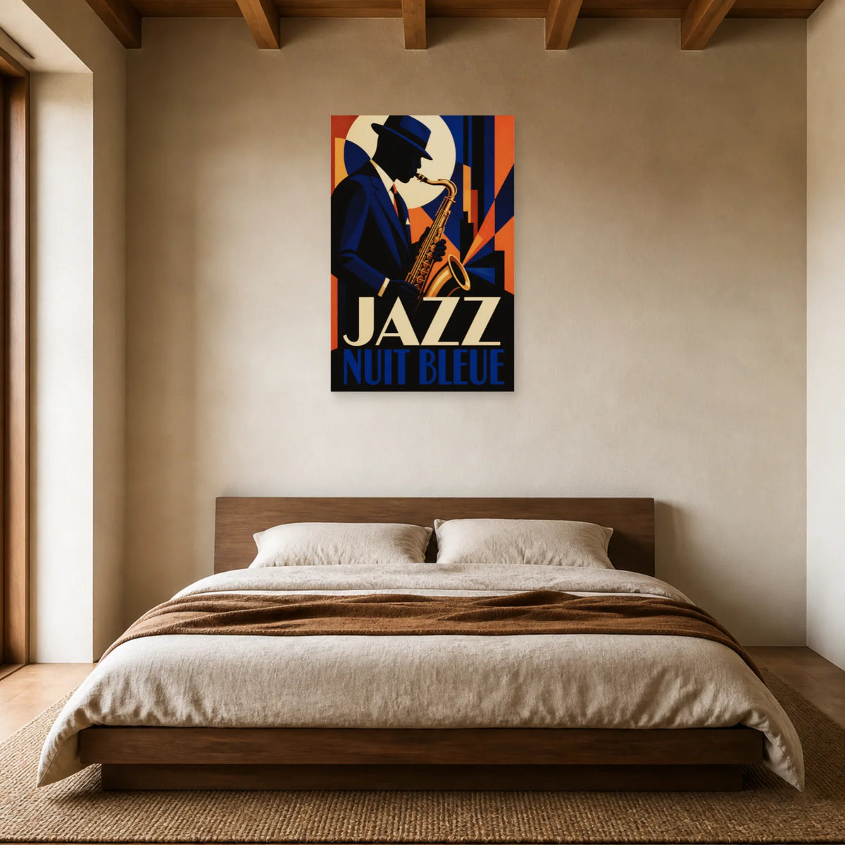 Affiche Jazz – Nuit bleue dans une chambre - Art Virtuoso