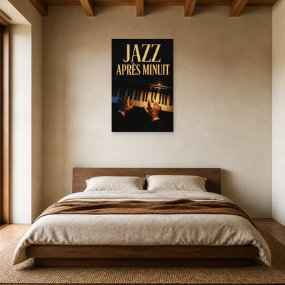 Affiche Jazz et piano – Après minuit dans une chambre - Art Virtuoso