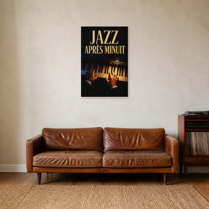 Affiche Jazz et piano – Après minuit dans un salon - Art Virtuoso