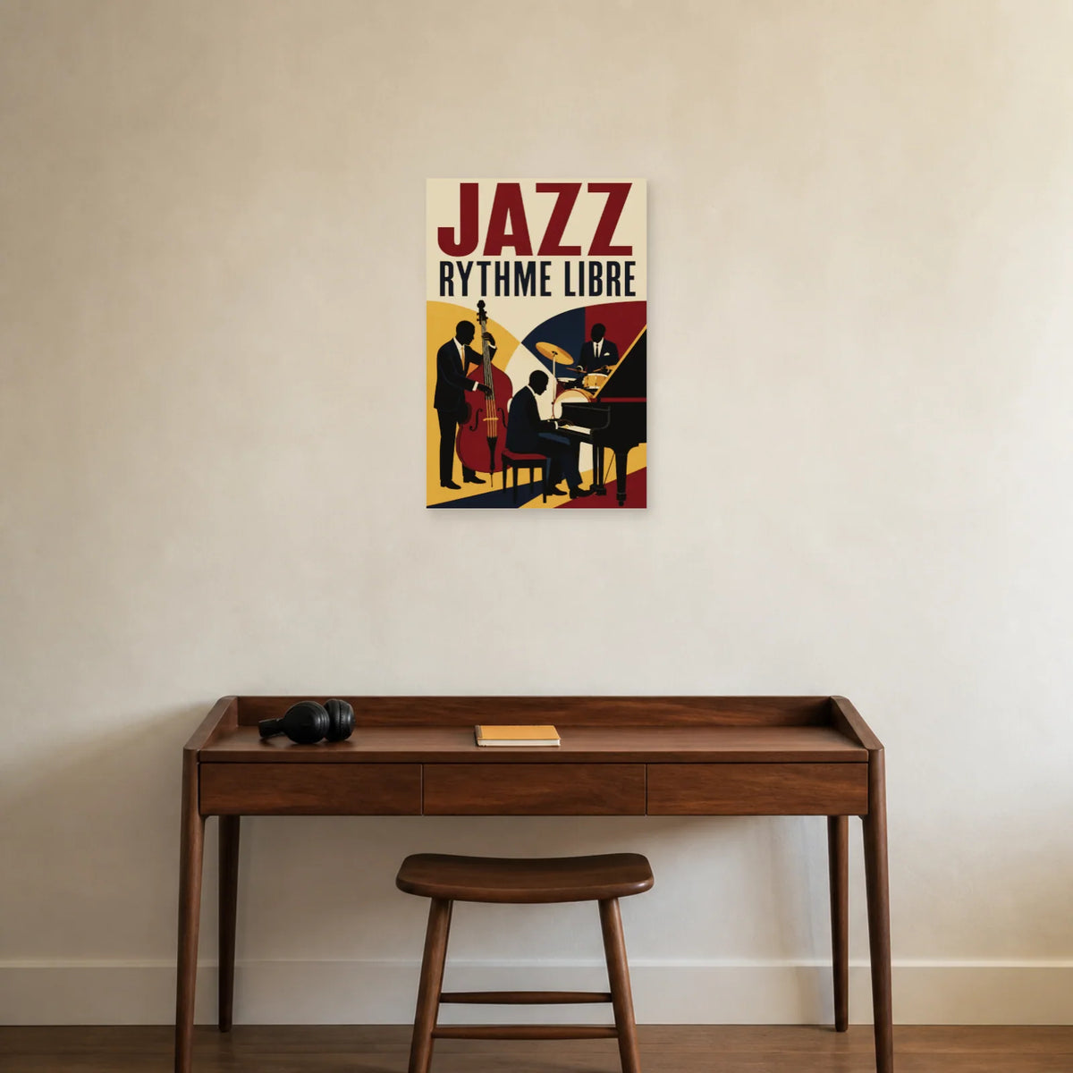 Affiche Jazz – Rythme libre dans un bureau - Art Virtuoso