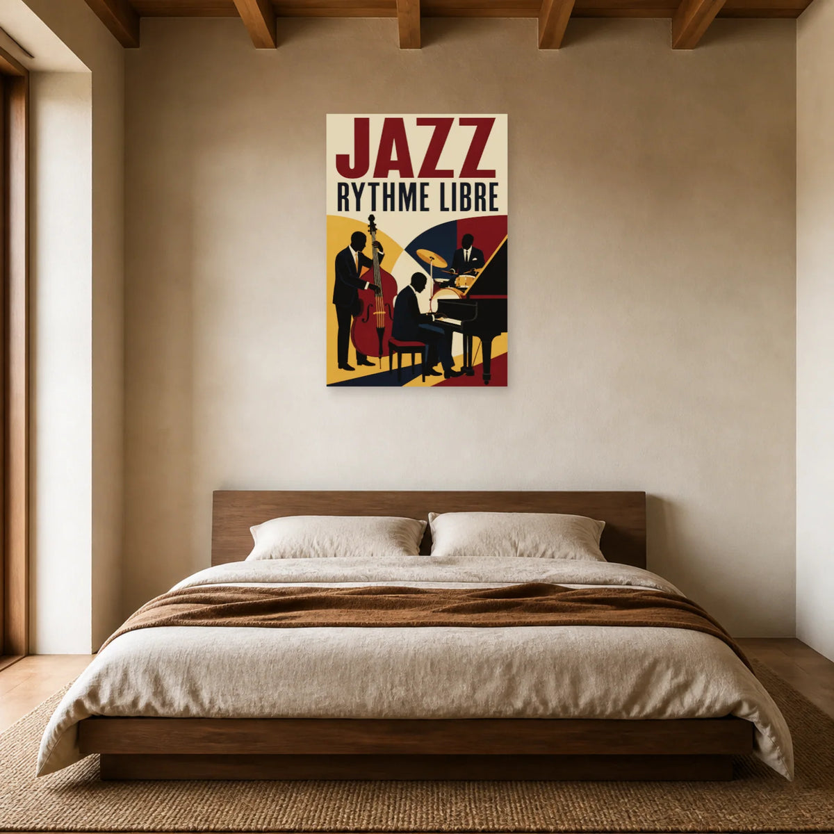 Affiche Jazz – Rythme libre dans une chambre - Art Virtuoso