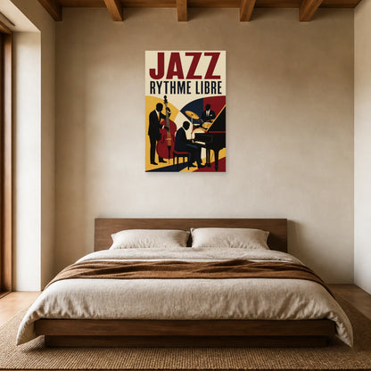 Affiche Jazz – Rythme libre dans une chambre - Art Virtuoso