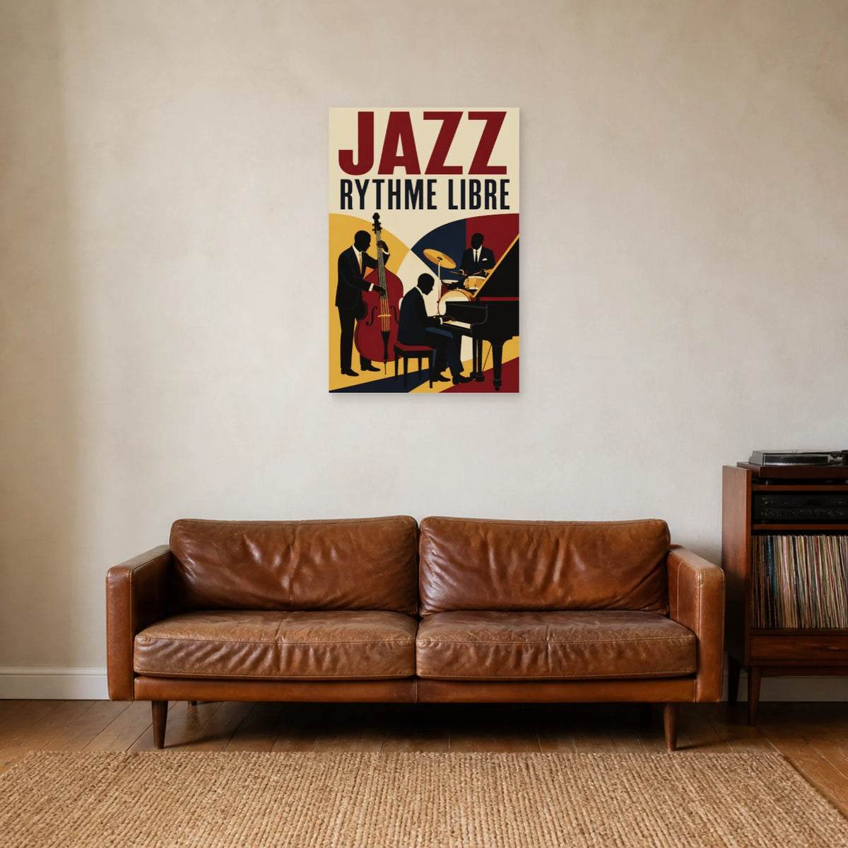 Affiche Jazz – Rythme libre dans un salon - Art Virtuoso